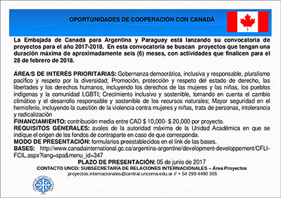 OPORTUNIDADES DE COOPERACIÓN CON CANADÁ